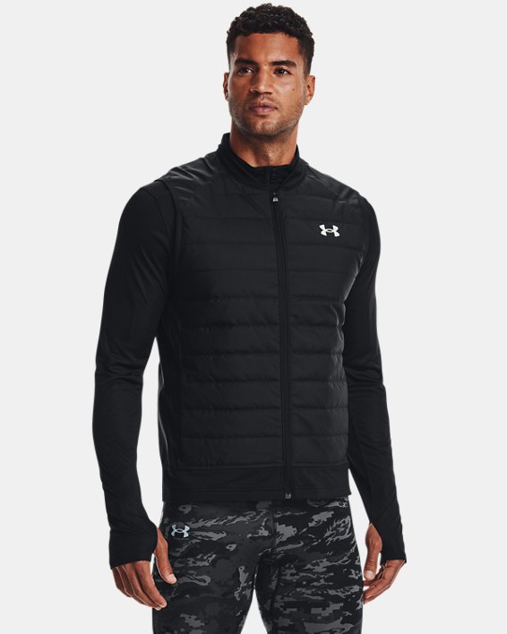 Men's UA Run Insulate Vest, Black, pdpMainDesktop image number 0